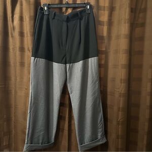 The NKC store Nicole Kwong Concepts Mixed Media Cuffed Pants